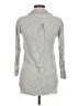Paper Tee 100% Viscose Stripes Silver Long Sleeve Button-Down Shirt Size M - photo 2