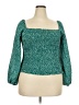 Unbranded 100% Polyester Green 3/4 Sleeve Blouse Size 2X - photo 1