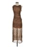 J.Crew 100% Viscose Animal Print Brown Cocktail Dress Size 00 - photo 1