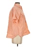 J.Crew 100% Linen Orange Short Sleeve Button-Down Shirt Size 2 - photo 4