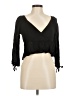Assorted Brands 100% Polyester Black 3/4 Sleeve Blouse Size 8 - photo 1