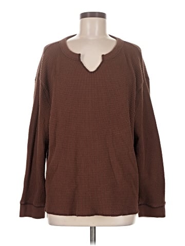 Madewell Plus (Re)sourced Waffle Split-Neck Crop Tee (view 1)