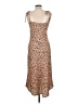 Ciao Bella 100% Polyester Animal Print Tan Casual Dress Size L - photo 2