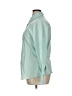 Vince. Color Block Green 3/4 Sleeve Button-Down Shirt Size XL - photo 5