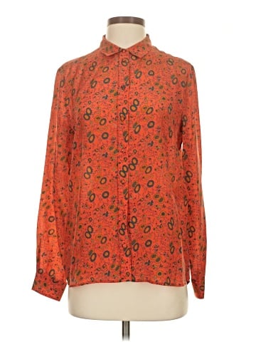 Sézane Long Sleeve Silk Top (view 1)