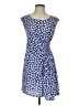 Leifnotes 100% Viscose Print Blue Casual Dress Size XS - photo 1