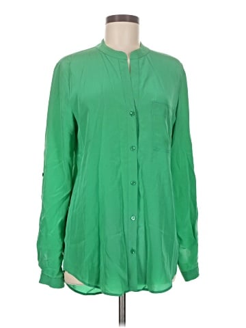 Diane von Furstenberg Long Sleeve Silk Top (view 1)