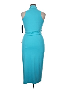 mad men joan green dress Designer Criss-Cross Chocker Dress (Rachel Roy) – Peek at Boutique