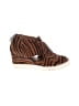 Linea Paolo Animal Print Brown Wedges Size 7 1/2 - photo 1