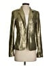 MICHAEL Michael Kors 100% Polyester Metallic Gold Blazer Size 4 - photo 1