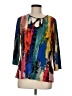 Sunny Leigh Color Block Teal 3/4 Sleeve Blouse Size M - photo 1