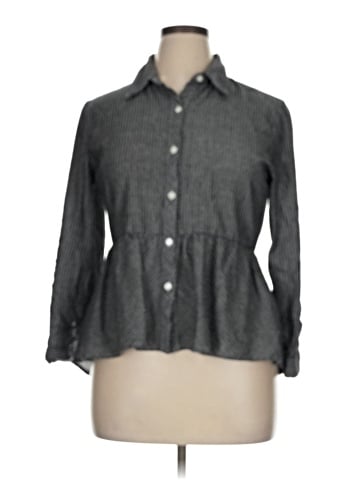 Love Notes 3/4 Sleeve Button-Down Shirt (view 1)