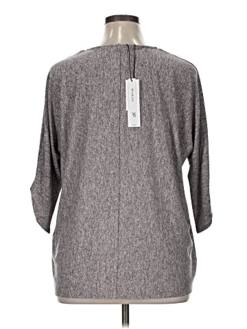 Workshop Republic Clothing 3/4 Sleeve Top (view 2)