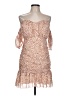 Glamaker 100% Polyester Animal Print Tan Cocktail Dress Size L - photo 1
