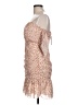 Glamaker 100% Polyester Animal Print Tan Cocktail Dress Size L - photo 5
