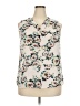 Crescent 100% Polyester Floral Ivory Sleeveless Blouse Size XXL - photo 1