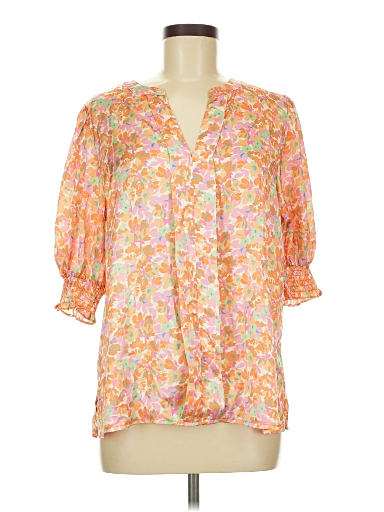 Pre-owned Oddi 3/4 Sleeve Blouse In Orange