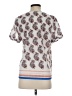 Banana Republic White Blue Short Sleeve Blouse Size XS - photo 2