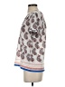 Banana Republic White Blue Short Sleeve Blouse Size XS - photo 5