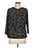Sunny Leigh Polka Dots Black 3/4 Sleeve Blouse Size L - photo 1