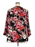 Roz & Ali 100% Polyester Black Pink 3/4 Sleeve Blouse Size 2X - photo 2