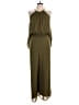 Halogen 100% Polyester Solid Green Jumpsuit Size L - photo 1