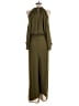 Halogen 100% Polyester Solid Green Jumpsuit Size L - photo 2