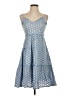Sim & Sam 100% Rayon Hearts Blue Cocktail Dress Size XS - photo 1