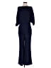 Diane von Furstenberg 100% Polyester Solid Blue Jumpsuit Size 4 - photo 1
