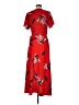 A New Day 100% Polyester Tropical Red Casual Dress Size M - photo 2