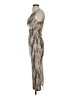 Endless Blu Metallic Gray Tan Cocktail Dress Size XXS (estimated) - photo 5