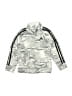 Adidas 100% Polyester Stripes Silver Track Jacket Size 4 - photo 1