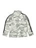 Adidas 100% Polyester Stripes Silver Track Jacket Size 4 - photo 2