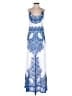 Stiletto's 100% Polyester Paisley Blue Cocktail Dress Size M - photo 1