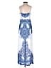 Stiletto's 100% Polyester Paisley Blue Cocktail Dress Size M - photo 2