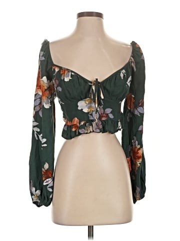 Blue Blush 3/4 Sleeve Blouse (view 1)