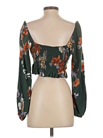 Blue Blush 3/4 Sleeve Blouse (view 2)