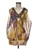 Adrienne Vittadini 100% Polyester Gold Sleeveless Blouse Size M - photo 1