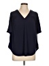 Lane Bryant Blue Short Sleeve Blouse Size 10 - 12 Plus - photo 1