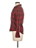 Fun & Flirt 100% Cotton Plaid Red Long Sleeve Button-Down Shirt Size M - photo 5