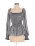 Max Studio 100% Polyester Gray Long Sleeve Blouse Size S - photo 1