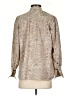 W by Worth 100% Polyester Animal Print Tan 3/4 Sleeve Blouse Size XS - photo 2