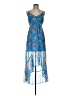 BCBGeneration 100% Polyester Paisley Blue Cocktail Dress Size XS - photo 1