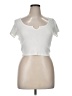 colsie Ivory Short Sleeve T-Shirt Size XL - photo 1