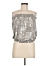 Unbranded Metallic Silver Sleeveless Blouse Size M - photo 1