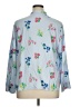 Talbots Outlet 100% Rayon Floral Blue Long Sleeve Blouse Size 1X (estimated) - photo 2