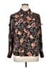 DR2 100% Polyester Floral Black Long Sleeve Blouse Size XL - photo 1