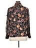 DR2 100% Polyester Floral Black Long Sleeve Blouse Size XL - photo 2