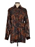 Tess 100% Polyester Paisley Brown Long Sleeve Blouse Size S - photo 1