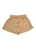 Shein Chevron-herringbone Gold Shorts Size XS - photo 1